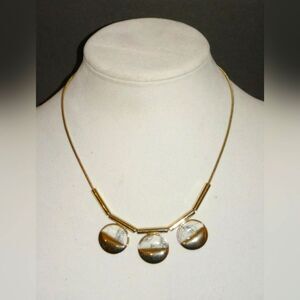 WHITE HOUSE BLACK MARKET HOWLITE CIRCLE DROP NECKLACE NWT 17"+2"